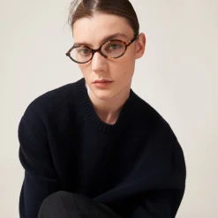 Navy Cashmere Sweater | Miu Miu