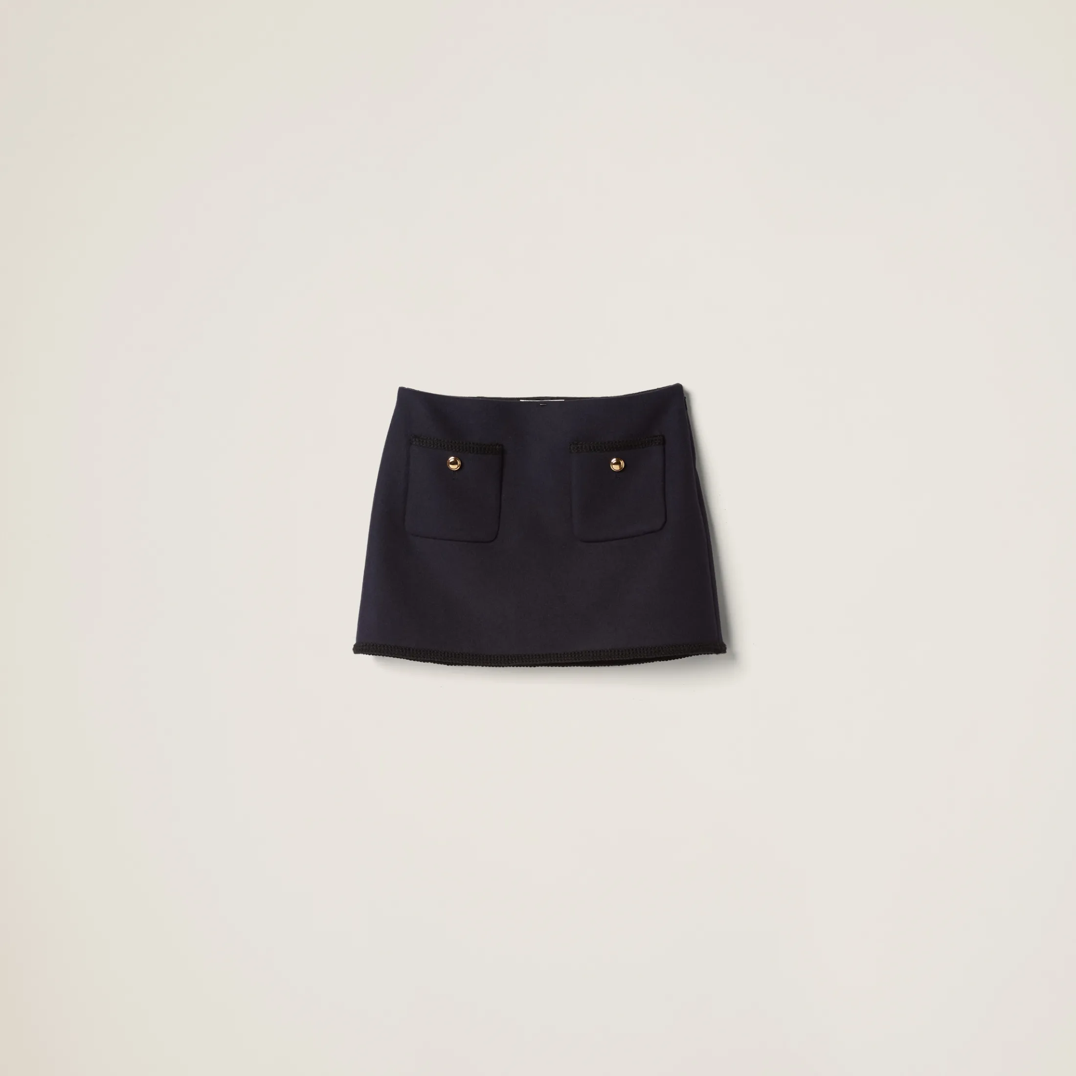 Navy Cloth Miniskirt | Miu Miu