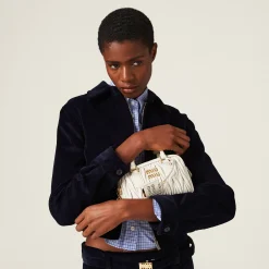 Navy Corduroy Blouson Jacket | Miu Miu