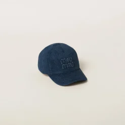 Navy Denim Baseball Cap | Miu Miu