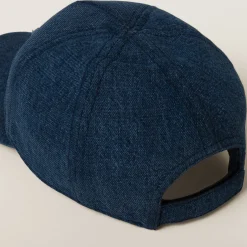 Navy Denim Baseball Cap | Miu Miu