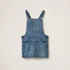 Navy Denim Bib Mini-dress | Miu Miu