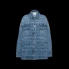Navy Denim Blouson Jacket | Miu Miu