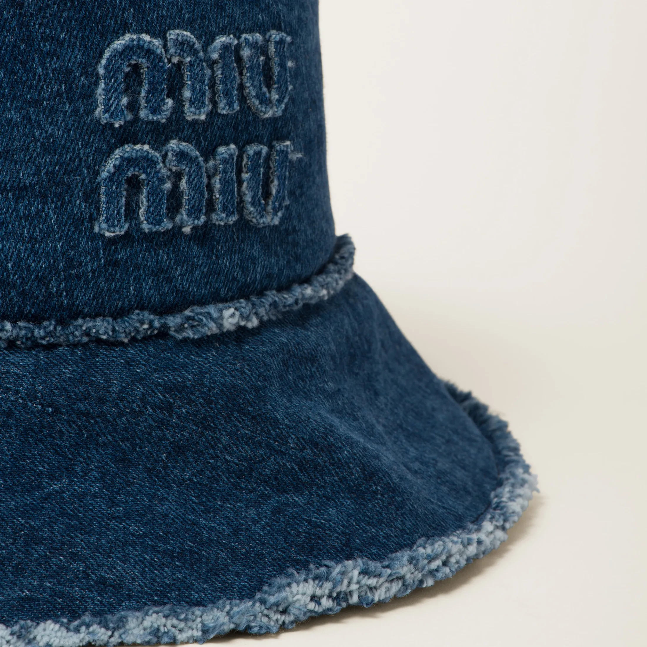 Navy Denim Bucket Hat | Miu Miu