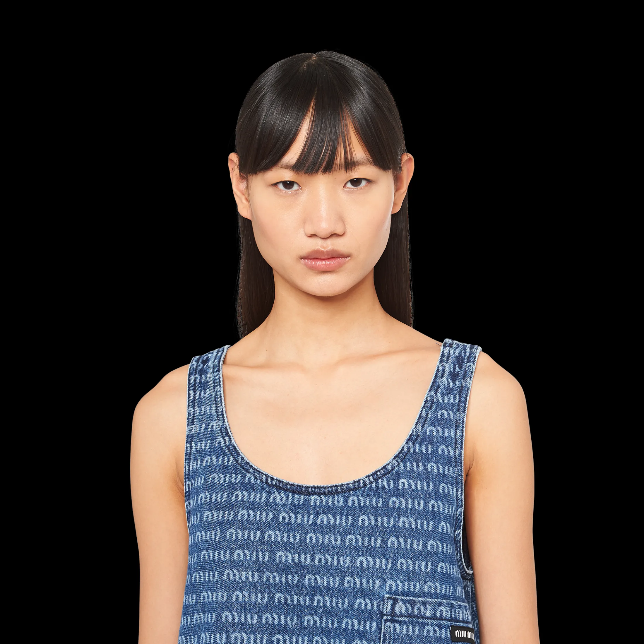 Navy Denim Dress | Miu Miu