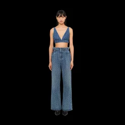 Navy Denim Pants | Miu Miu