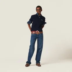 Navy Denim Shirt | Miu Miu