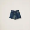 Navy Denim Shorts | Miu Miu
