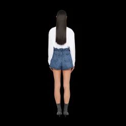 Navy Denim Shorts | Miu Miu