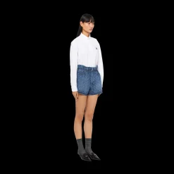 Navy Denim Shorts | Miu Miu
