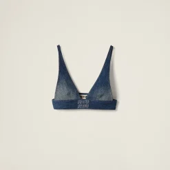 Navy Denim Top | Miu Miu