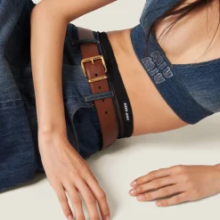 Navy Denim Top | Miu Miu