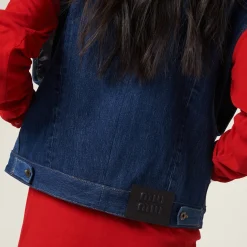 Navy Denim Trucker Vest | Miu Miu