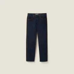 Navy Five-pocket Denim Jeans | Miu Miu