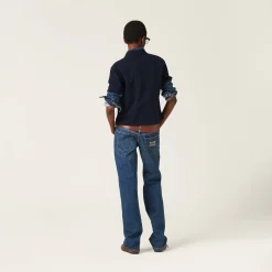 Navy Five-pocket Denim Jeans | Miu Miu