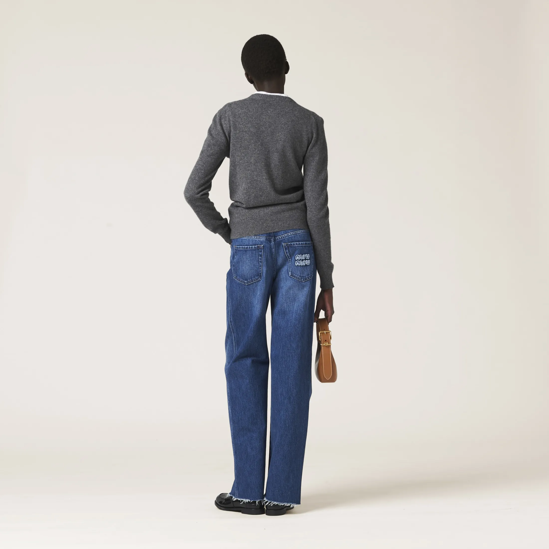 Navy Five-pocket Denim Jeans | Miu Miu