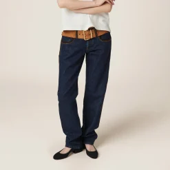 Navy Five-pocket Denim Jeans | Miu Miu