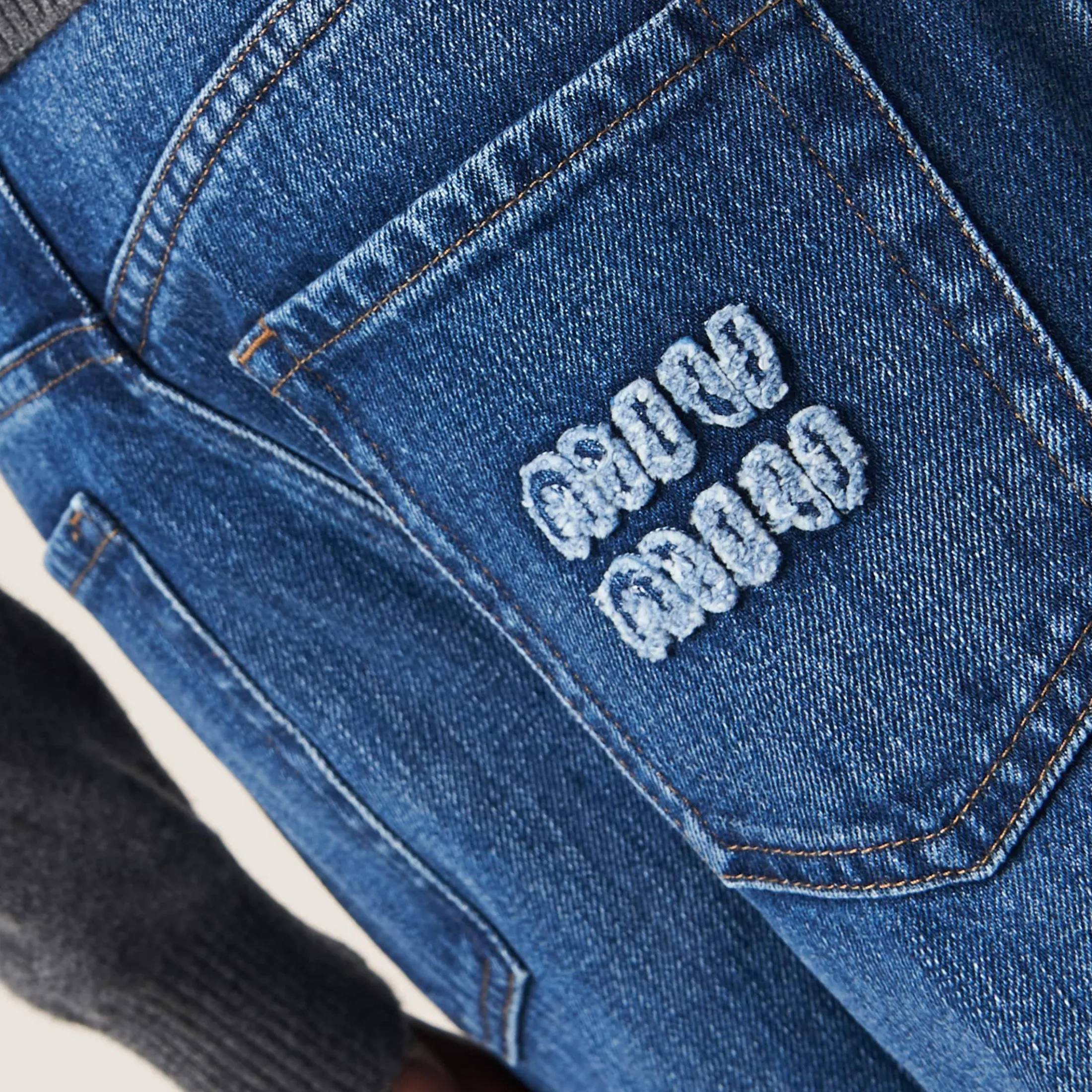 Navy Five-pocket Denim Jeans | Miu Miu