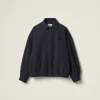Navy Gabardine Blouson Jacket | Miu Miu