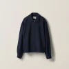 Navy Mohair Blouson Jacket | Miu Miu