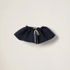 Navy Mohair Miniskirt | Miu Miu