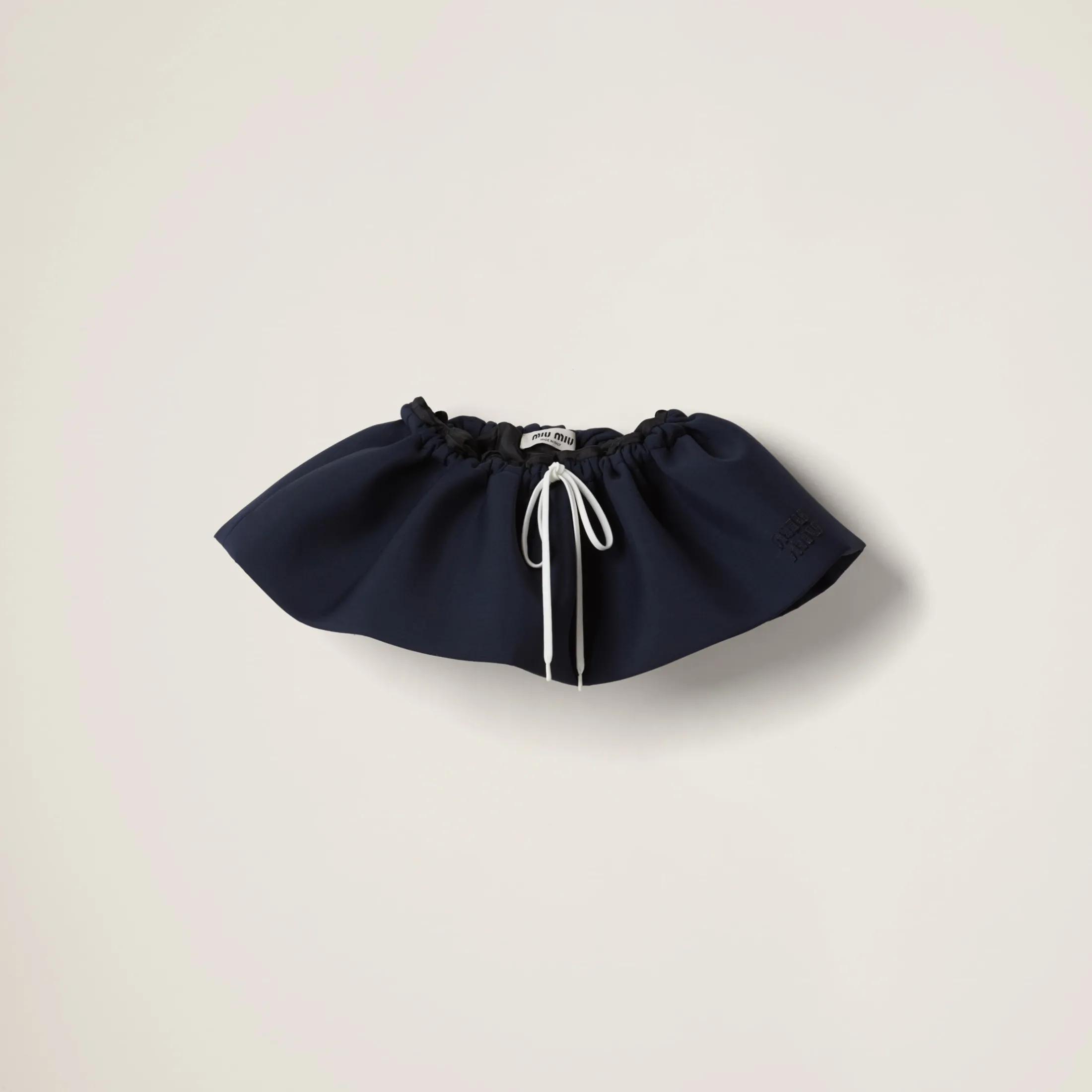 Navy Mohair Miniskirt | Miu Miu