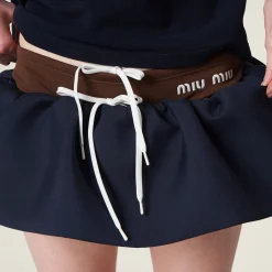 Navy Mohair Miniskirt | Miu Miu