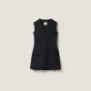 Navy Pinstriped Mini-dress | Miu Miu