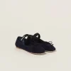 Navy Suede Ballerinas | Miu Miu