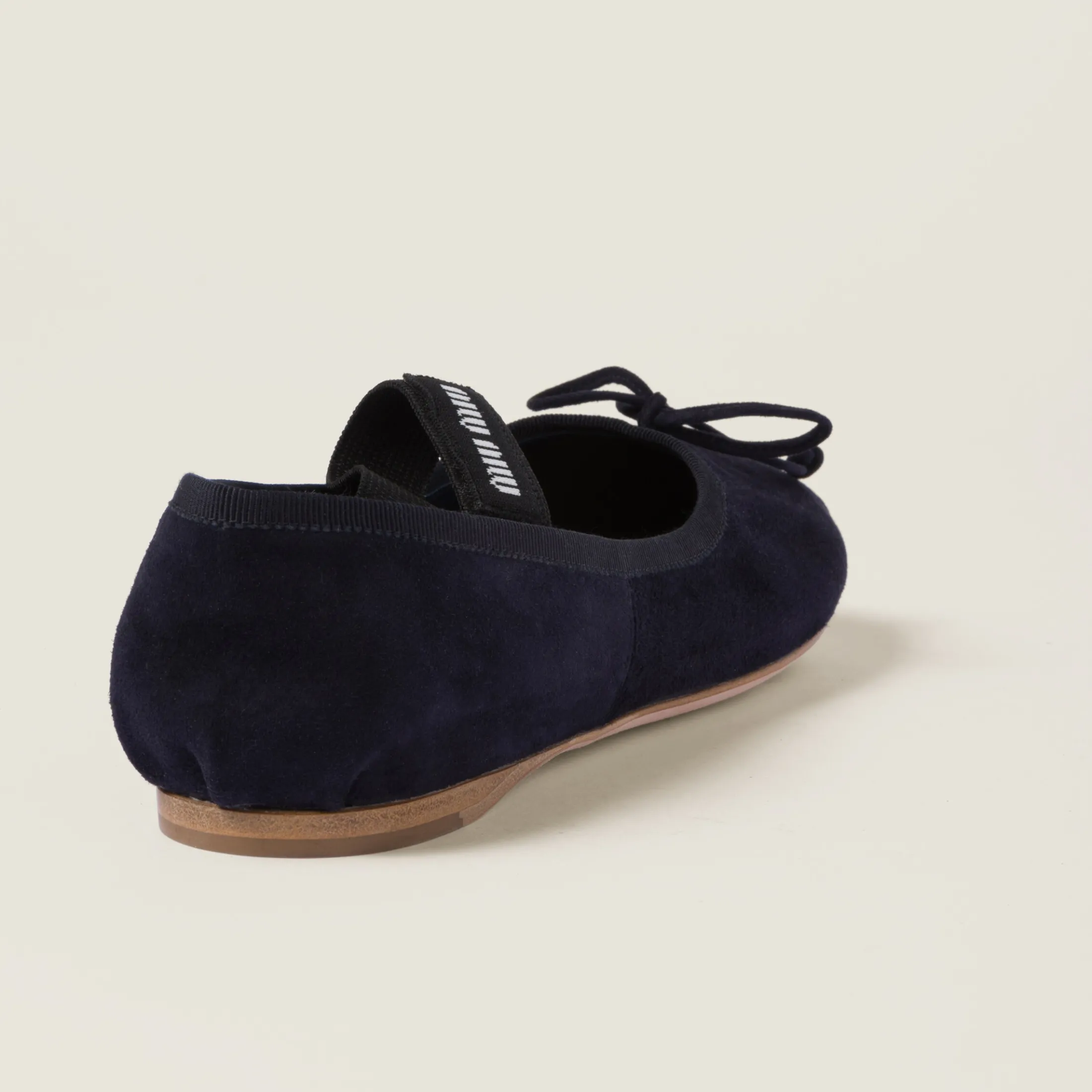 Navy Suede Ballerinas | Miu Miu