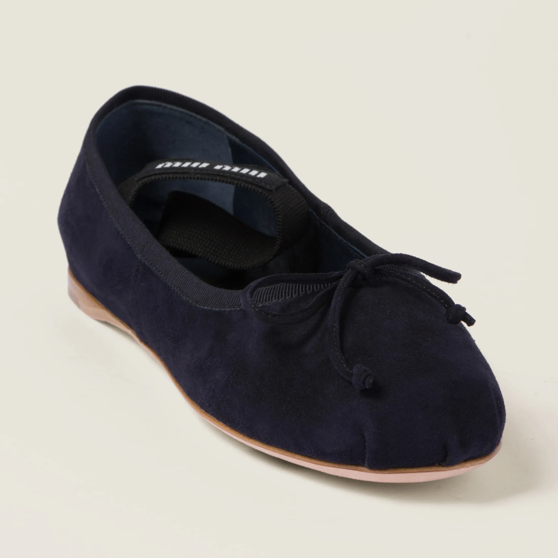 Navy Suede Ballerinas | Miu Miu