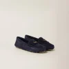 Navy Suede Driving Shoes | Miu Miu