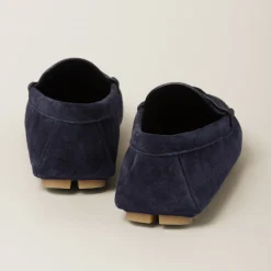 Navy Suede Driving Shoes | Miu Miu