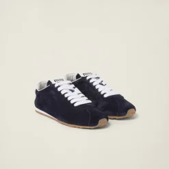 Navy Suede Sneakers | Miu Miu
