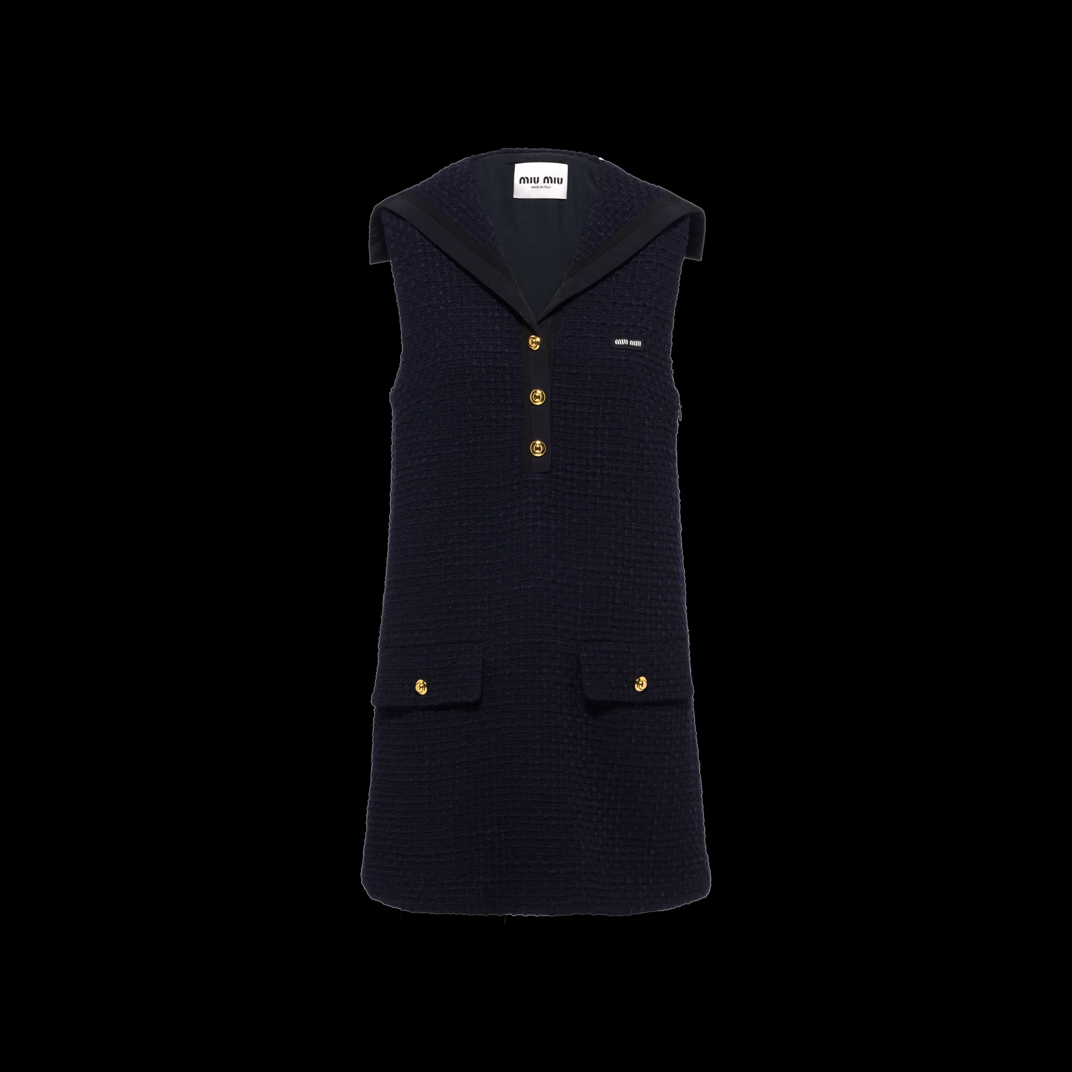 Navy Tweed Mini-dress | Miu Miu