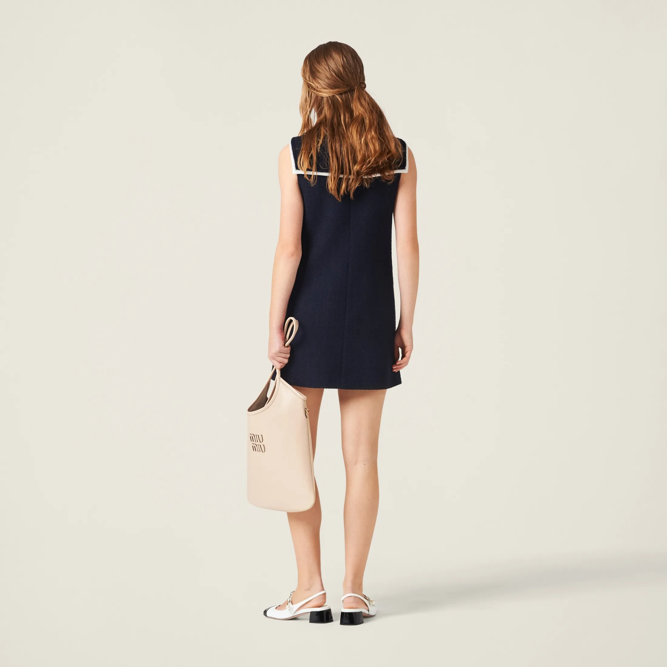 Navy Tweed Mini-dress | Miu Miu