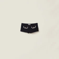 Navy Tweed Shorts | Miu Miu