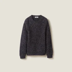 Navy Wool Sweater | Miu Miu