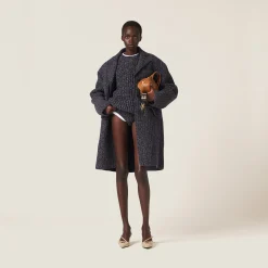 Navy Wool Sweater | Miu Miu