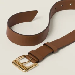 Oak Nappa Leather Belt | Miu Miu