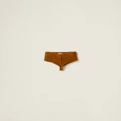 Ochre Corduroy Shorts | Miu Miu