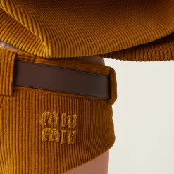 Ochre Corduroy Shorts | Miu Miu