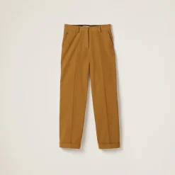 Ochre Gabardine Pants | Miu Miu