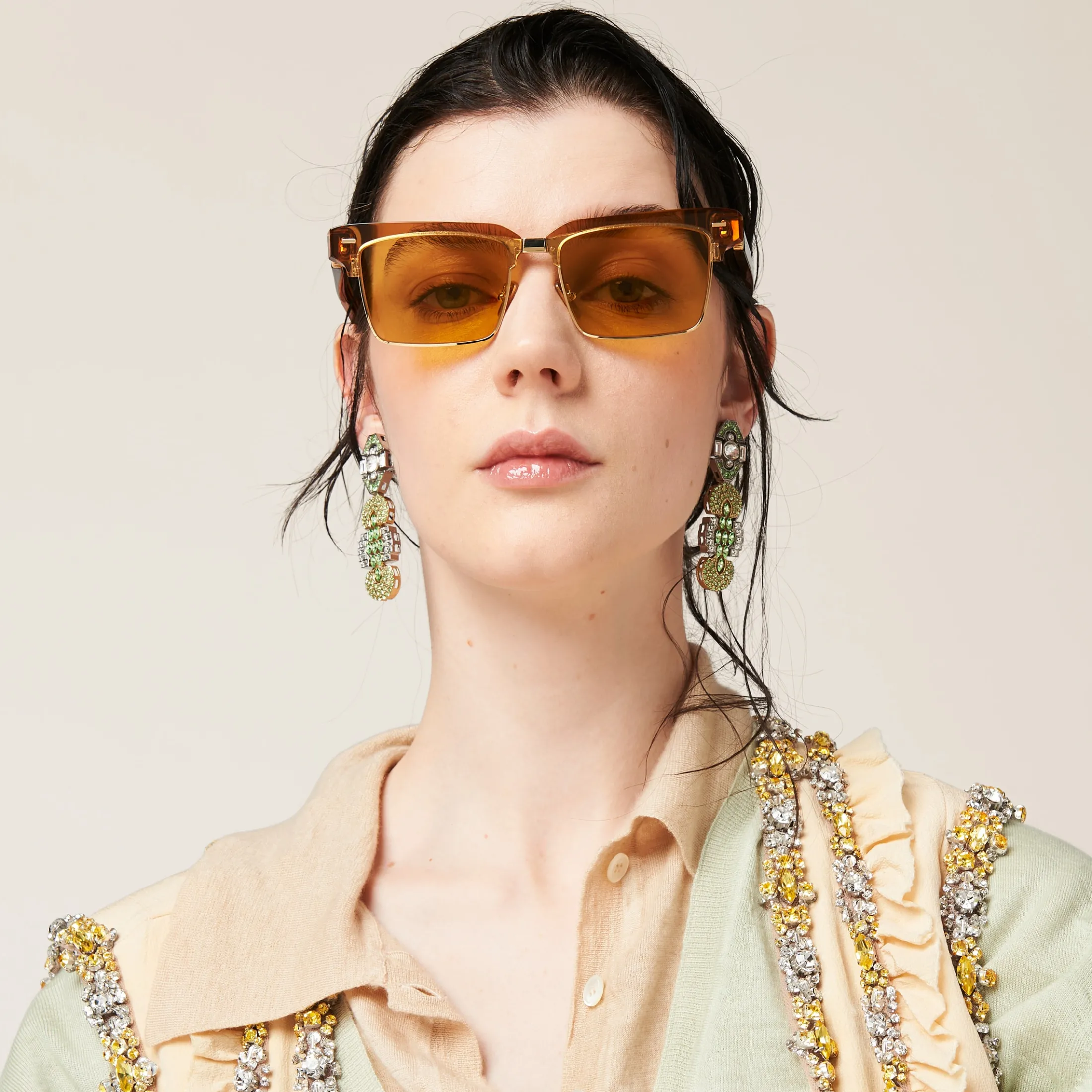 Ochre Lenses Miu Miu Runway Sunglasses | Miu Miu