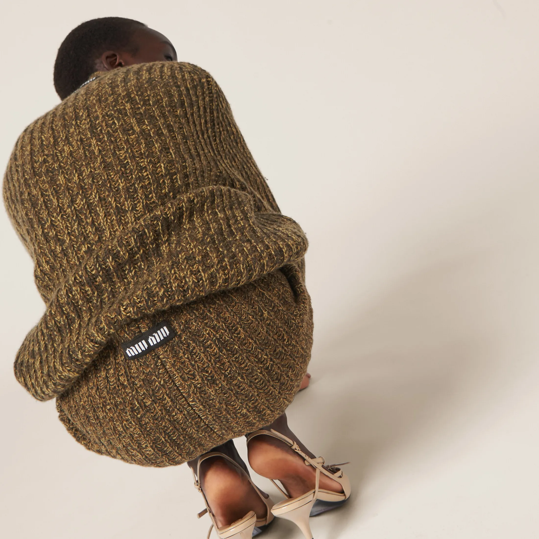 Olive Green Wool And Cashmere Sweater | Miu Miu