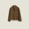 Olive Green Wool And Cotton Jacket | Miu Miu