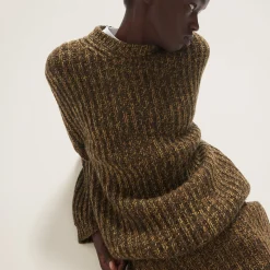 Olive Green Wool And Cotton Skirt | Miu Miu