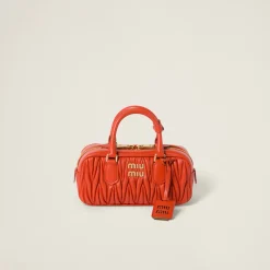Orange Arcadie Matelassé Nappa Leather Bag | Miu Miu