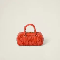 Orange Arcadie Matelassé Nappa Leather Bag | Miu Miu
