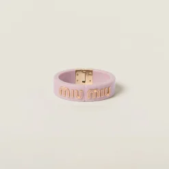 Orchid Pink Plexiglas And Metal Bracelet | Miu Miu